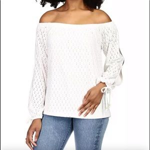 Michael Kors eyeliy split sleeve top